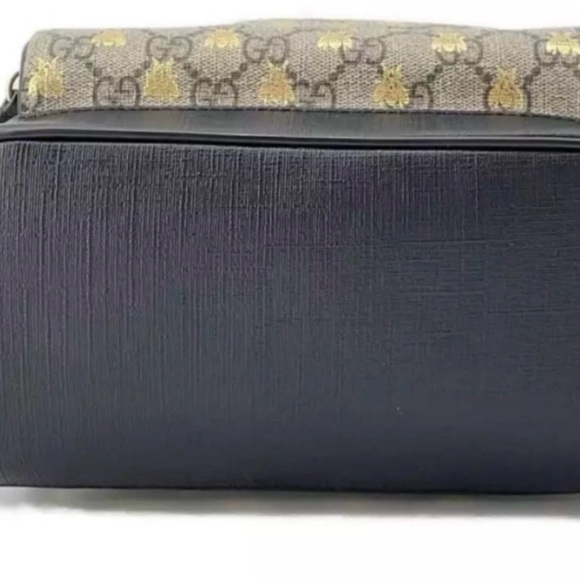 Gucci Beige and Brown Bee Pattern Backpack - Picture 10 of 14